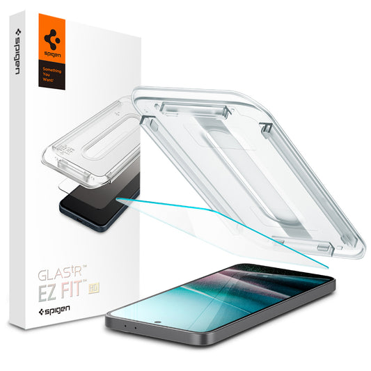 Ochranná fólie na displej Spigen GlastR EZ FIT HD pro Samsung Galaxy A37 5G / A36 A366, Tvrzené sklo, Plně lepená, Sada 2 kusy AGL11365