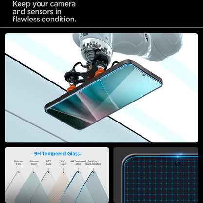 Ochranná fólie na displej Spigen GlastR EZ FIT HD pro Samsung Galaxy A37 5G / A36 A366, tvrzené sklo, plné lepidlo AGL11365