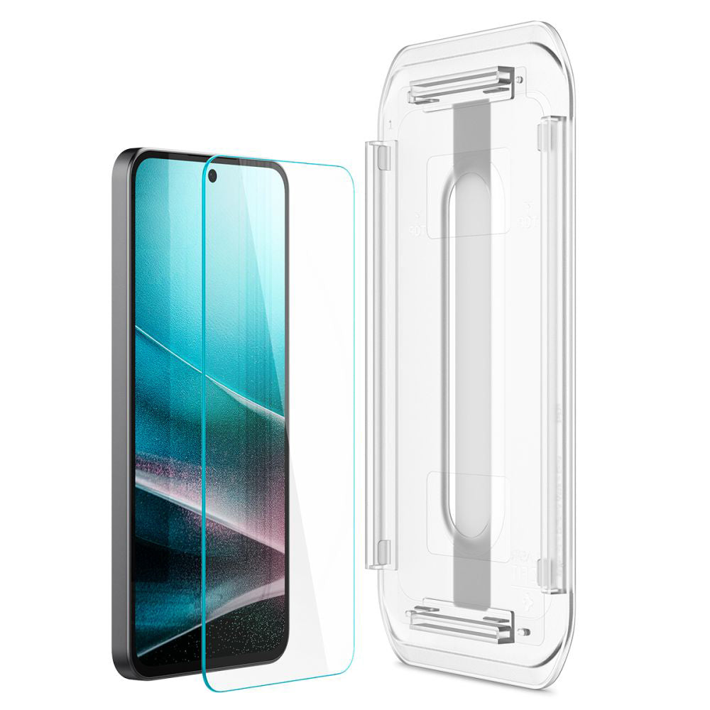 Ochranná fólie na displej Spigen GlastR EZ FIT pro Samsung Galaxy A36 A366, tvrzené sklo, plné lepidlo, sada 2 kusů AGL09202