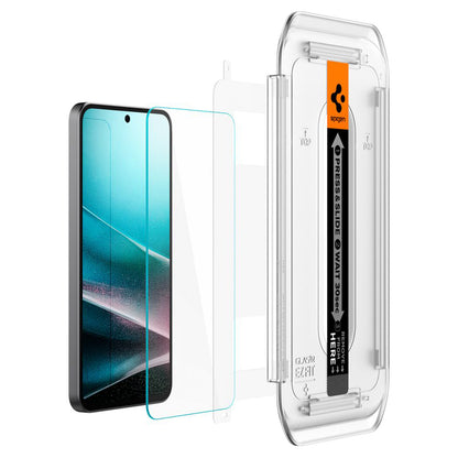 Ochranná fólie na displej Spigen GlastR EZ FIT pro Samsung Galaxy A36 A366, tvrzené sklo, plné lepidlo, sada 2 kusů AGL09202