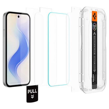 Ochranná fólie na displej Spigen GlastR EZ FIT Pro HD pro Google Pixel 10a, Tvrzené sklo, Full Glue, Sada 2 kusy AGL11364