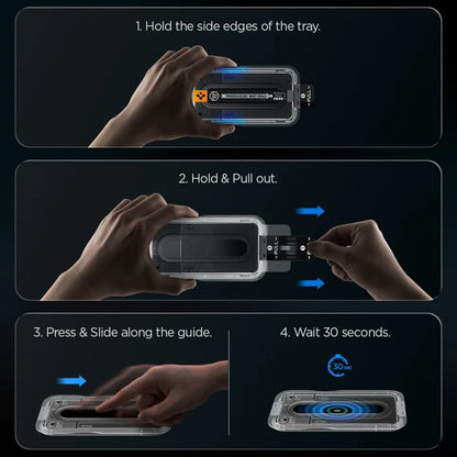 Spigen GlastR EZ FIT Pro HD Screen Protector for Samsung Galaxy S26 FE S741, Tempered Glass, Full Glue, Set of 2 pieces AGL11811