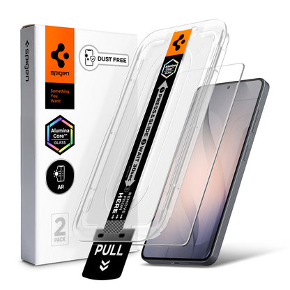 Ochranná fólie na displej Spigen GlastR EZ FIT Pro HD Anti-Reflection pro Samsung Galaxy S26 S942, tvrzené sklo, plné lepidlo, sada 2 kusů