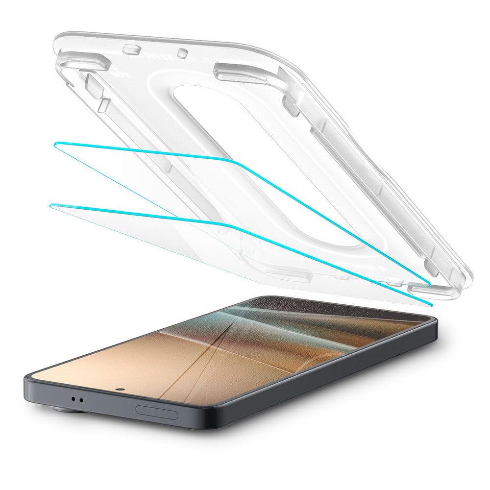 Ochranná fólie na displej Spigen GlastR EZ FIT Pro HD Anti-Reflection pro Samsung Galaxy S26 S942, tvrzené sklo, plné lepidlo, sada 2 kusů