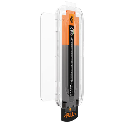 Ochranná fólie na displej Spigen GlastR EZ FIT Pro pro Apple iPhone 17 Pro / 17 / 16 Pro, Tvrzené sklo, Full Glue
