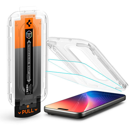 Ochranná fólie na displej Spigen GlastR EZ FIT Pro pro Apple iPhone 17 Pro Max / 16 Pro Max, Tvrzené sklo, Full Glue