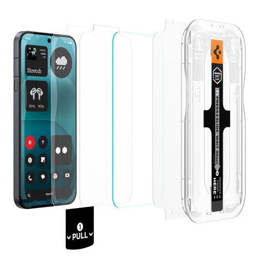 Ochranná fólie na displej Spigen GlastR EZ FIT Pro pro Nothing Phone (4a) Pro, tvrzené sklo, plné lepidlo, sada 2 kusů AGL11681