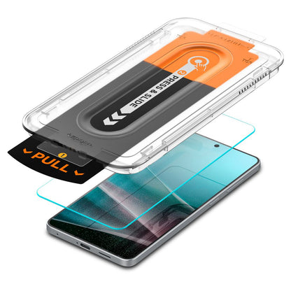 Ochranná fólie na displej Spigen GlastR EZ FIT Pro pro Samsung Galaxy S25 Edge S937, Tvrzené sklo, Full Glue