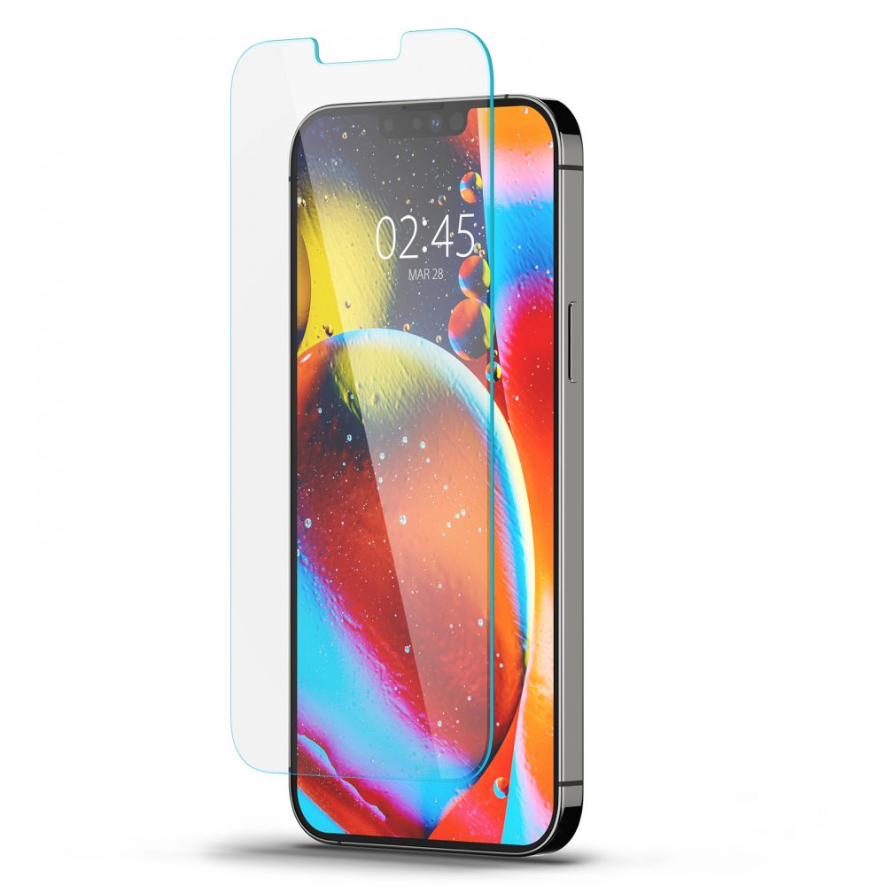 Ochranná fólie na displej Spigen GlastR Slim pro Apple iPhone 17e / 16e / 14 / 13 Pro, Tvrzené sklo, Full Glue
