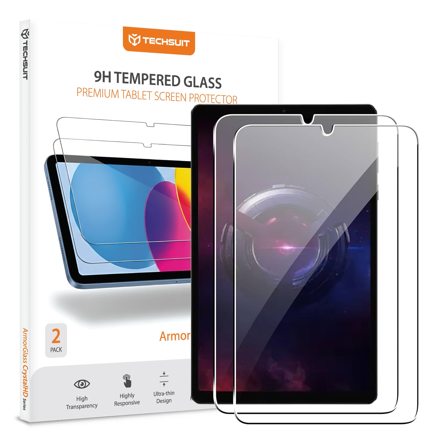 Ochranná fólie na displej Techsuit ArmorGlass CrystalHD pro Lenovo Legion Y700 (2025), Tvrzené sklo, Full Glue, Sada 2 kusy
