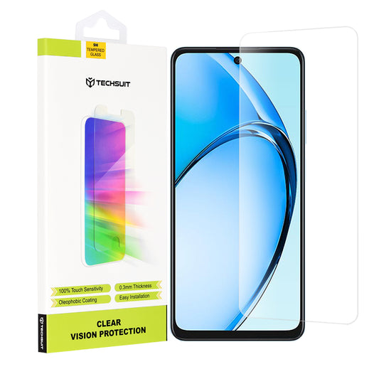 Ochranná fólie na displej Techsuit Clear Vision pro Oppo A60, Tvrzené sklo, Full Glue, Průhledná
