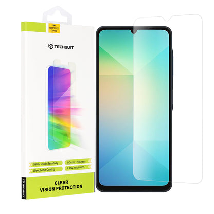 Ochranná fólie na displej Techsuit Clear Vision pro Samsung Galaxy A06 A065, tvrzené sklo, plné lepidlo