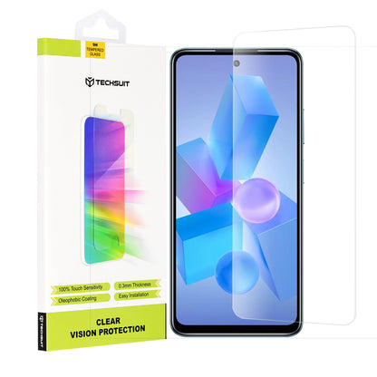 Ochranná fólie na displej Techsuit Clear Vision pro Tecno Spark 20 Pro / Pova 5 Pro / Hot 40 / Hot 40 Pro, tvrzené sklo, plné lepidlo