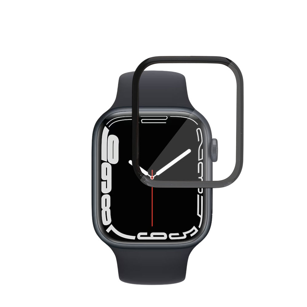 Ochranná fólie Techsuit Nano Flex pro Apple Watch Series 9 / 8 / 7 41mm, Plast, Sada 2 kusy, Černá