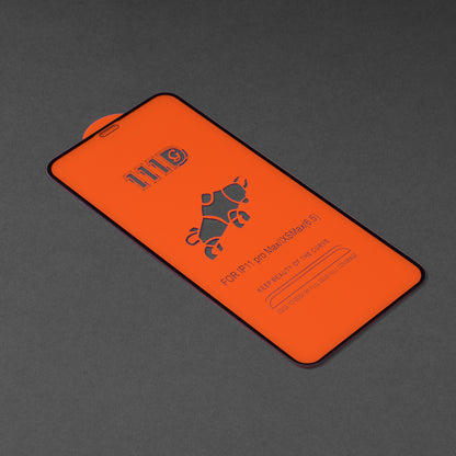 Ochranná fólie na displej Techsuit pro Apple iPhone 11 Pro Max / XS Max, tvrzené sklo, plné lepidlo, 111D, černá