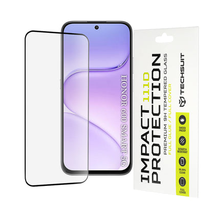 Ochranná fólie na displej Techsuit pro Honor 600 Smart, tvrzené sklo, Full Glue, 111D, černá