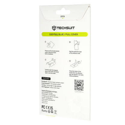 Ochranná fólie na displej Techsuit pro Honor 600 Smart, tvrzené sklo, Full Glue, 111D, černá