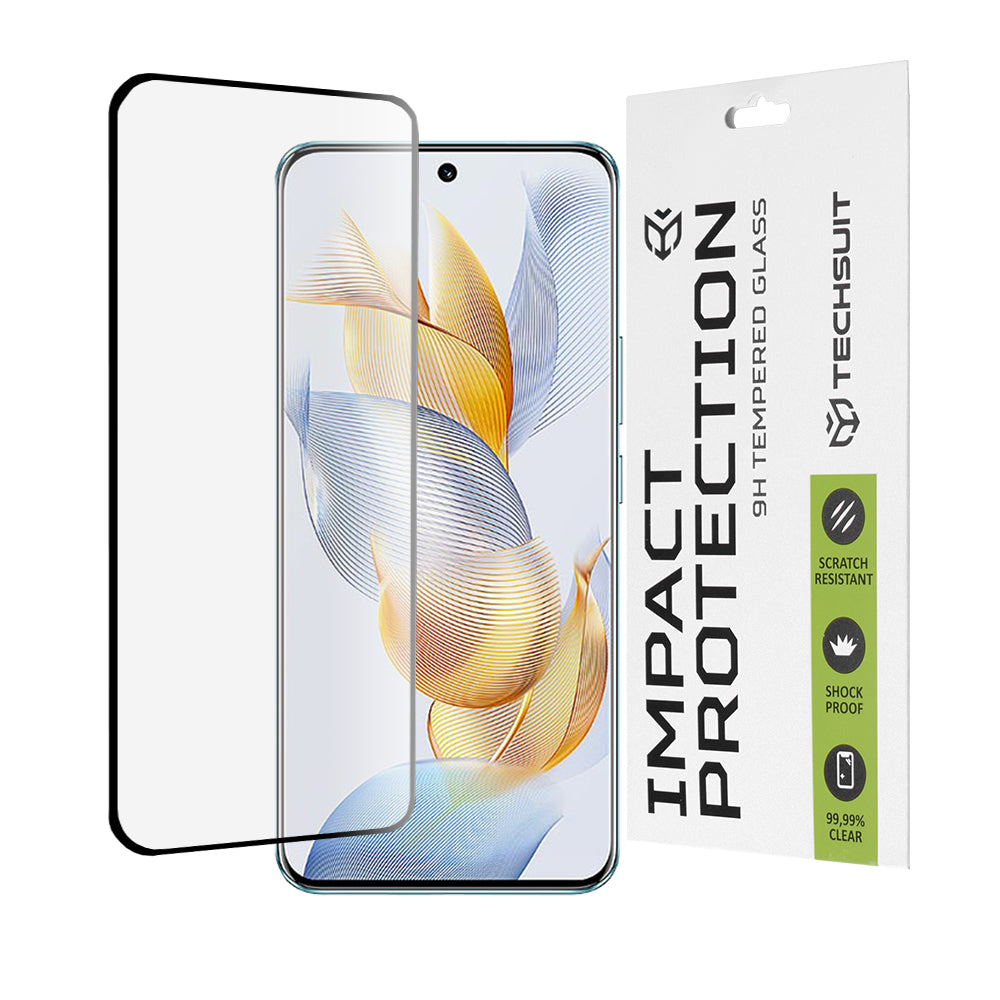 Ochranná fólie na displej Techsuit pro Honor 90, tvrzené sklo, Full Glue, 111D, černá