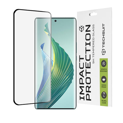 Ochranná fólie na displej Techsuit pro Honor Magic5 Lite, tvrzené sklo, plné lepidlo, 111D, černá