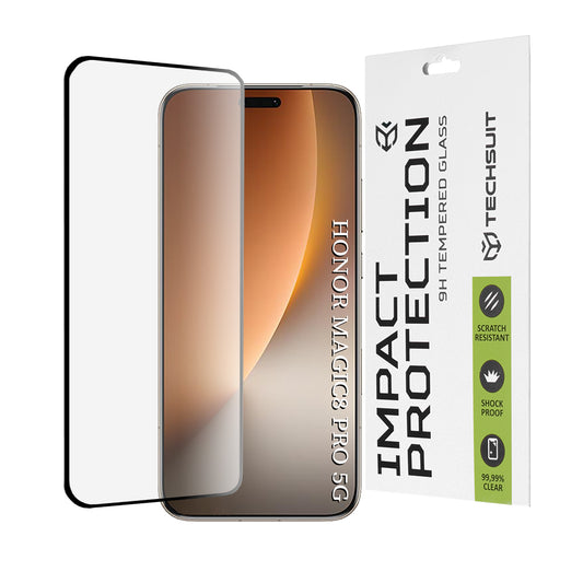 Ochranná fólie Techsuit na displej pro Honor Magic8 Pro, Tvrzené sklo, Full Glue, 111D, Černá