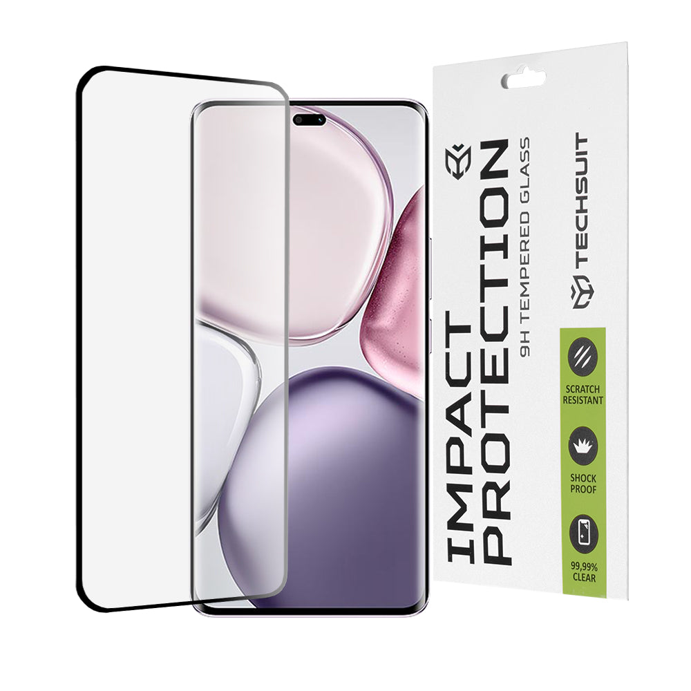 Ochranná fólie na displej Techsuit pro Honor X9c / Magic7 Lite, tvrzené sklo, plné lepidlo, 111D, černá