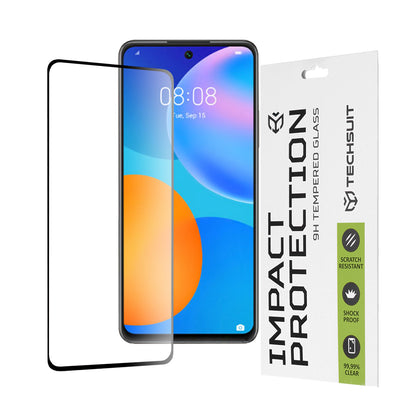 Ochranná fólie na displej Techsuit pro Huawei P smart 2021, tvrzené sklo, Full Glue, 111D, černá