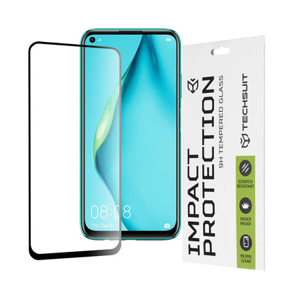Ochranná fólie na displej Techsuit pro Huawei P40 lite 4G / P20 lite (2019), tvrzené sklo, Full Glue, 111D, černá