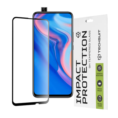 Ochranná fólie na displej Techsuit pro Huawei Y9 Prime (2019) / P Smart Z, tvrzené sklo, plné lepidlo, 111D, černá