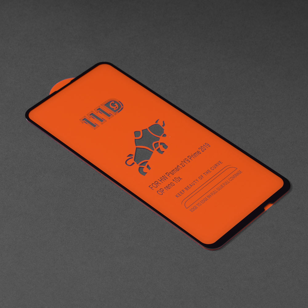 Ochranná fólie na displej Techsuit pro Huawei Y9 Prime (2019) / P Smart Z, tvrzené sklo, plné lepidlo, 111D, černá