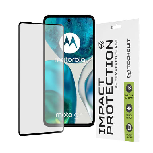 Ochranná fólie na displej Techsuit pro Motorola Moto G52 / G82, tvrzené sklo, plné lepidlo, 111D, černá
