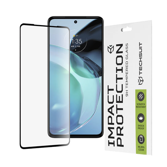 Ochranná fólie na displej Techsuit pro Motorola Moto G72, tvrzené sklo, Full Glue, 111D, černá