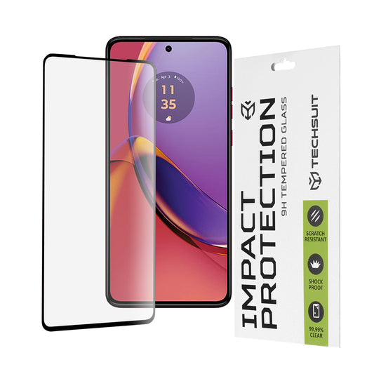 Ochranná fólie na displej Techsuit pro Motorola Moto G84, tvrzené sklo, Full Glue, 111D, černá