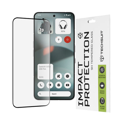 Ochranná fólie na displej Techsuit pro Nothing Phone (3), tvrzené sklo, plné lepidlo, 111D, černá