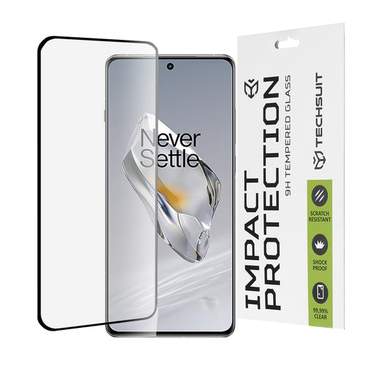Ochranná fólie na displej Techsuit pro OnePlus 12, tvrzené sklo, Full Glue, 111D, černá