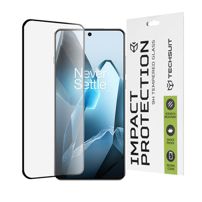 Ochranná fólie na displej Techsuit pro OnePlus 13, tvrzené sklo, Full Glue, 111D, černá