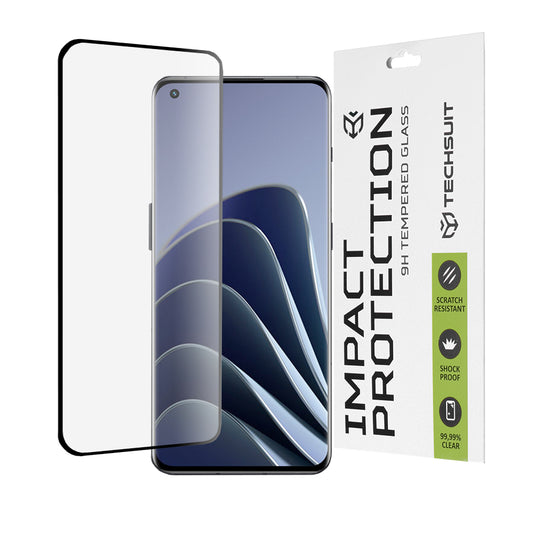 Ochranná fólie na displej Techsuit pro OnePlus Ace 2 Pro / Ace 2 / 11R / 11 / 10 Pro, tvrzené sklo, Full Glue, 111D, černá