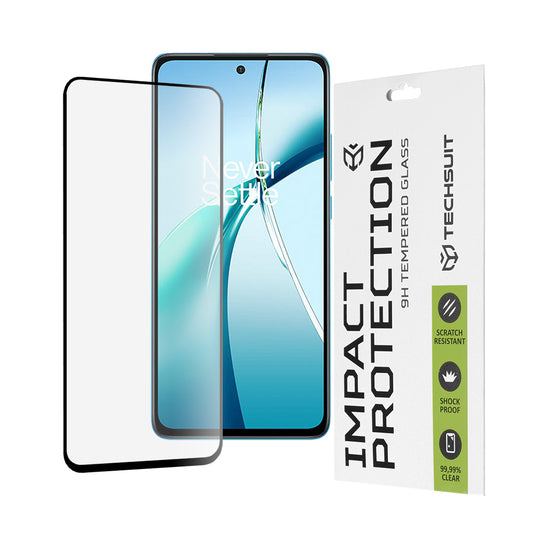 Ochranná fólie na displej Techsuit pro OnePlus Nord CE4 Lite, tvrzené sklo, plné lepidlo, 111D, černá