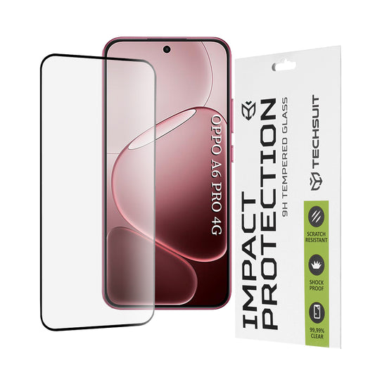 Ochranná fólie Techsuit pro Oppo A6 Pro 5G / A6 Pro 4G, Tvrzené sklo, Full Glue, 111D, Černá