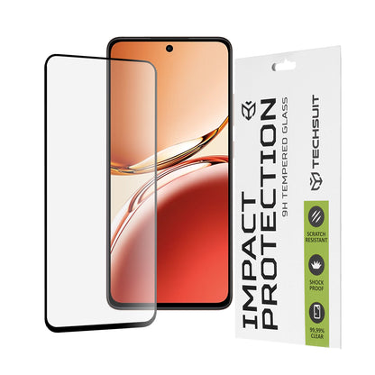 Ochranná fólie na displej Techsuit pro Oppo Reno12 FS 5G / Reno12 FS 4G / Reno12 F 4G / Reno12 F, tvrzené sklo, plné lepidlo, 111D, černá