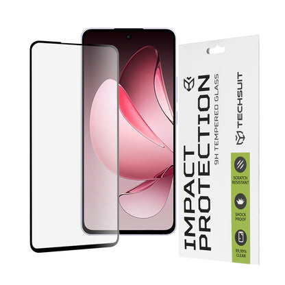 Ochranná fólie na displej Techsuit pro Oppo Reno13 FS 5G / Reno13 F 4G / Reno13 F, tvrzené sklo, plné lepidlo, 111D, černá