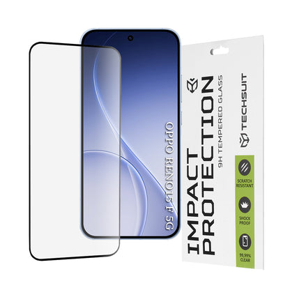 Ochranná fólie na displej Techsuit pro Oppo Reno15 FS / Reno15 F, Tvrzené sklo, Full Glue, 111D, Černá