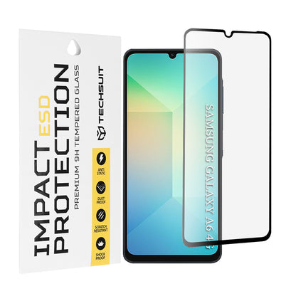 Ochranná fólie na displej Techsuit pro Samsung Galaxy A06 A065, tvrzené sklo, plné lepidlo, černá