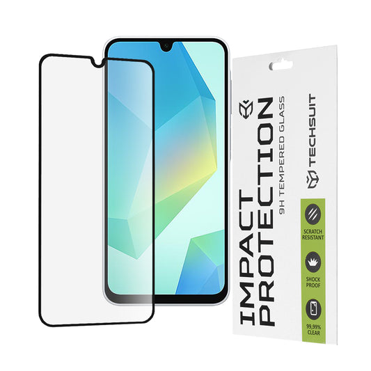 Ochranná fólie na displej Techsuit pro Samsung Galaxy A17 4G / A17 5G / A16 5G A166 / A16 4G A165, tvrzené sklo, Full Glue, 111D, černá