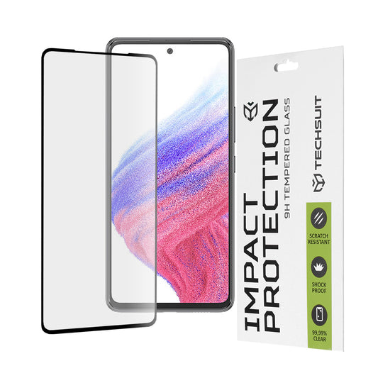 Ochranná fólie na displej Techsuit pro Samsung Galaxy A53 5G A536, tvrzené sklo, Full Glue, 111D, černá