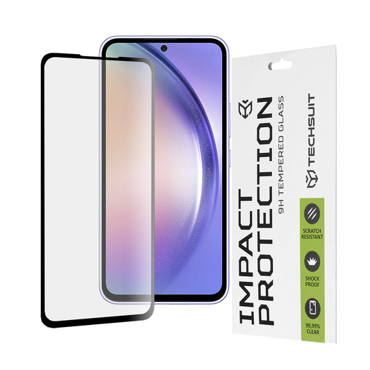 Ochranná fólie na displej Techsuit pro Samsung Galaxy A54 A546, tvrzené sklo, plné lepidlo, 111D, černá