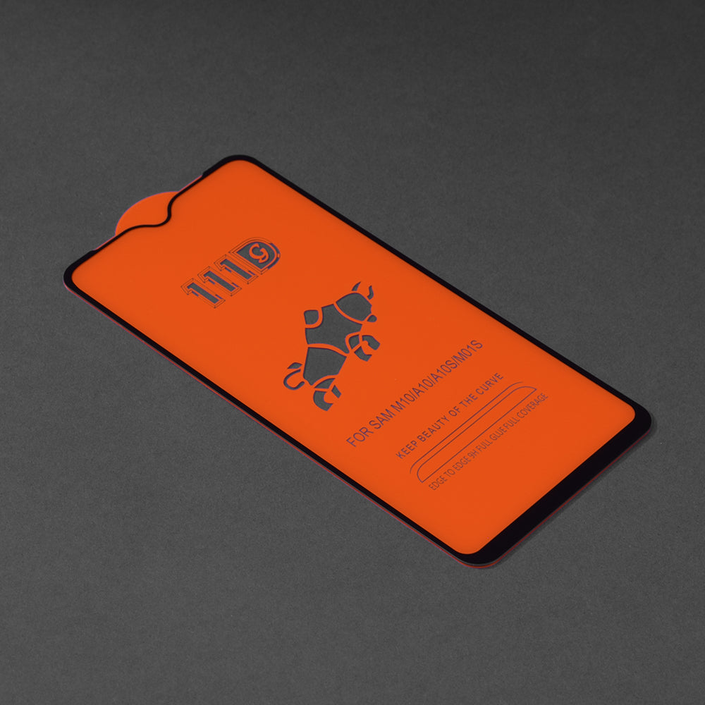 Ochranná fólie na displej Techsuit pro Samsung Galaxy M01s M017 / A10s A107 / A10 A105 / M10 M105, tvrzené sklo, Full Glue, 111D, černá
