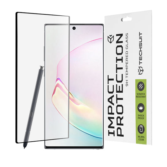 Ochranná fólie na displej Techsuit pro Samsung Galaxy Note 10 5G N971 / Note10 N970, tvrzené sklo, Full Glue, 111D, černá