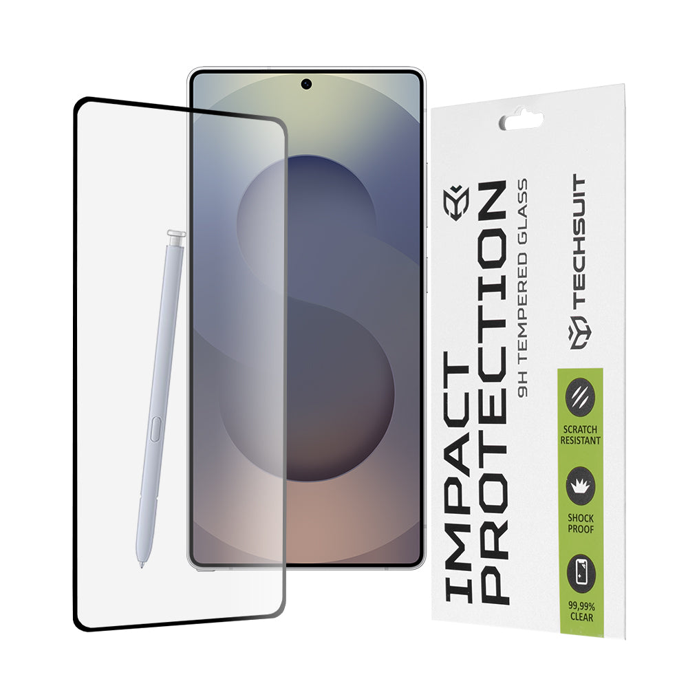 Ochranná fólie na displej Techsuit pro Samsung Galaxy S25 Ultra S938, tvrzené sklo, Full Glue, 111D, černá