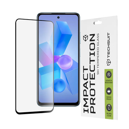 Ochranná fólie na displej Techsuit pro Tecno Spark 20 Pro / Pova 5 Pro / Hot 40 / Hot 40 Pro, tvrzené sklo, plné lepidlo, 111D, černá