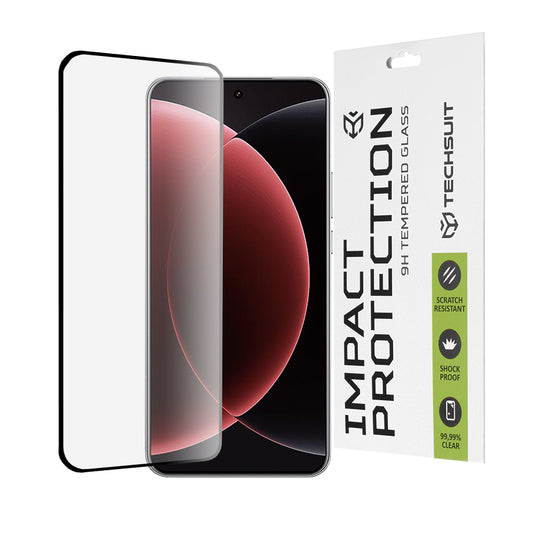 Ochranná fólie na displej Techsuit pro Xiaomi 15 Ultra, tvrzené sklo, plné lepidlo, 111D, černá